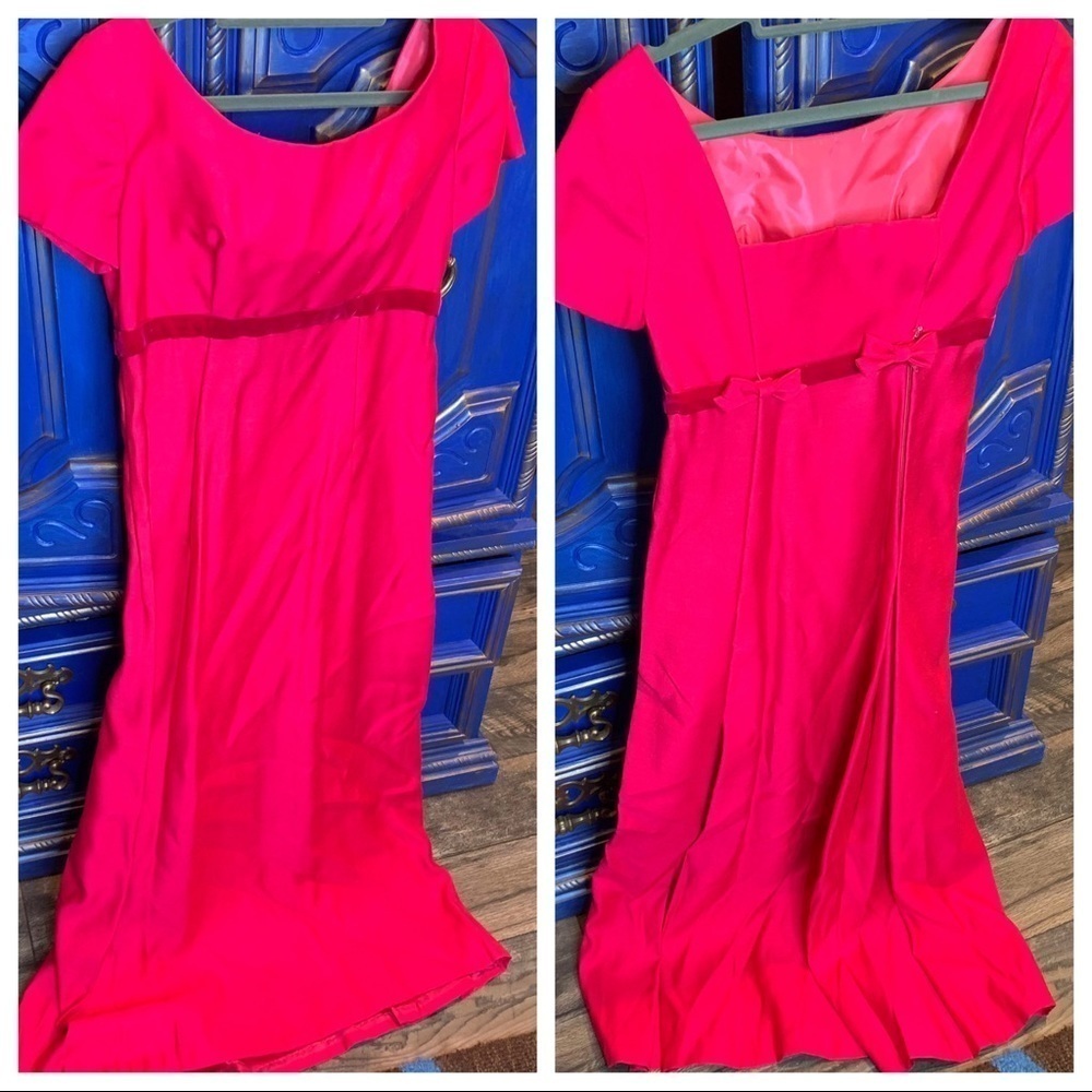 Vintage 1960s Lorrie Deb Dress Bright Pink Small